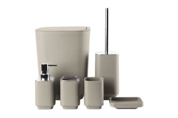 Picture of HOUSEHOLD Bathroom Accessories Set (Beige) - 6-Piece Set