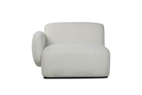 Picture of SUMMIT Fabric Modular Corner Sofa (White) - Left Facing Arm Chair