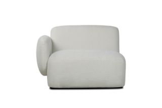 Picture of SUMMIT Fabric Modular Corner Sofa (White) - Seat with Left Hand Facing Arm
