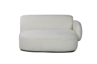 Picture of SUMMIT Fabric Modular Corner Sofa (White) - Chaise Seat with Right Hand Facing Arm