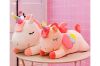 Picture of CUTE RAINBOW with Winged Unicorn Plush Toy Cushion (White) - 80cm