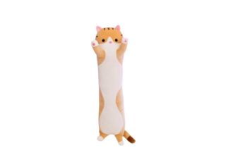 Picture of CUTE CAT Plush Cushion / Pillow  (Brown) - 90cm