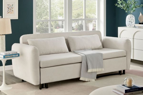 Picture of (FLOOR MODEL CLEARANCE) NOVARA 3 Seater Sofa Bed (Cream)