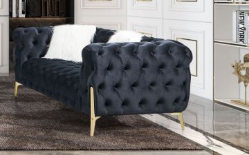 Picture of (FLOOR MODEL CLEARANCE) NORFOLK Sofa (Black)- 2 Seater