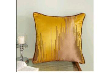 Picture of EUROPEAN Embroidered Cushion - Golden Brown