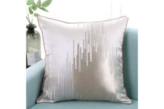 Picture of EUROPEAN Embroidered Cushion - Silver Grey