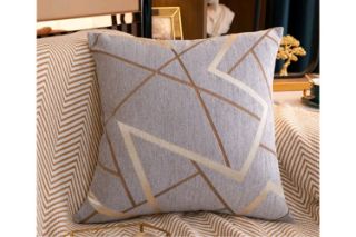 Picture of COLOR STRIPED Chenille Cushion - Silver grey