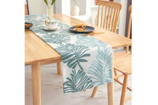 Picture of DOUBLE-SIDED Printed Table Runner/Bed Runner (Teal) - 30cmX160cm	