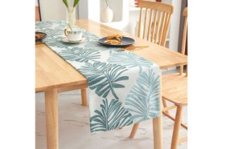 Picture of DOUBLE-SIDED Printed Table Runner/Bed Runner (Teal) - 33cmX160cm	