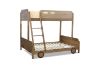 Picture of CARRIAGE Solid Pine Wood Single Over Double Bunk Bed (Natural)