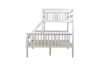 Picture of VICKY Solid Pine Wood Single Over Double Bunk Bed (White) 