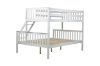 Picture of VICKY Solid Pine Wood Single Over Double Bunk Bed (White) 