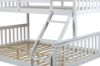 Picture of VICKY Solid Pine Wood Single Over Double Bunk Bed (White) 