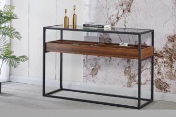 Picture of GLACIER 110 Tempered Glass Top Console Table