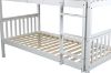 Picture of FARMYARD Solid Pine Wood Single Bunk Bed (White)