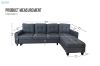 Picture of KLARA Reversible Chaise Sectional Sofa (Dark Grey)