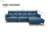 Picture of SIKORA Sectional Fabric Sofa (Blue) - Facing Right