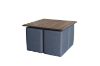 Picture of IRENE 5PC 70cm Square Coffee Table with 4 Stools