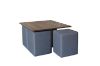 Picture of IRENE 5PC 70cm Square Coffee Table with 4 Stools