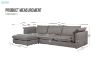 Picture of SERENA Feather-Filled Sectional Fabric Sofa