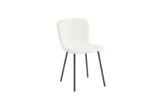 Picture of BAEKELAND Velvet Dining Chair (White) - Single