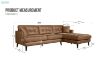 Picture of BARRET Sectional Air Leather Sofa (Brown)