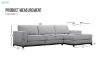 Picture of SIESTA Sectional Fabric Sofa Range (Light Grey)