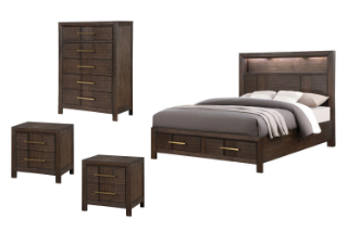 Picture of HOPKINS  Bedroom Combo Set in Queen Size - 4PC Combo