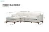 Picture of VENICE Feather Filled Fabric Sectional Sofa (White)