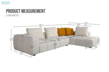 Picture of PADUA Fabric Sectional Sofa (Cream)