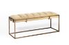 Picture of (FLOOR MODEL CLEARANCE) FINCHLEY Gold Frame Bench (Beige Velvet)