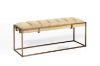 Picture of (FLOOR MODEL CLEARANCE) FINCHLEY Gold Frame Bench (Beige Velvet)