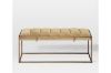 Picture of (FLOOR MODEL CLEARANCE) FINCHLEY Gold Frame Bench (Beige Velvet)