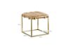 Picture of (FLOOR MODEL CLEARANCE) CANARY Gold Frame Velvet Foot Stool (Beige) 