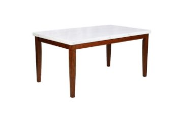Picture of [FLOOR MODEL CLEARANCE] SOMMERFORD 163 Marble Top Dining Table (White)