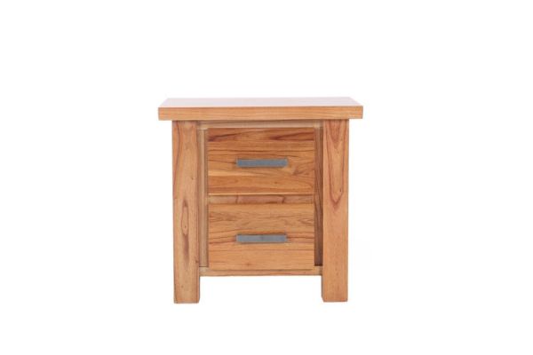 Picture of (FLOOR MODEL CLEARANCE) UMBRIA Mindi Wood 2-Drawer Bedside Table 