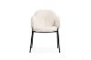 Picture of OLA Boucle Fabric Armchair with Black Legs (White)
