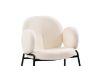 Picture of OLA Boucle Fabric Armchair with Black Legs (White)