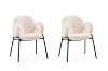 Picture of OLA Boucle Fabric Armchair with Black Legs (White)