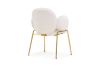 Picture of OLA Boucle Fabric Armchair with Golden Legs (White)