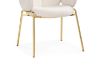 Picture of OLA Boucle Fabric Armchair with Golden Legs (White)