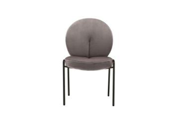 Picture of OLA Velvet Lounge Chair with Black Legs (Brown)