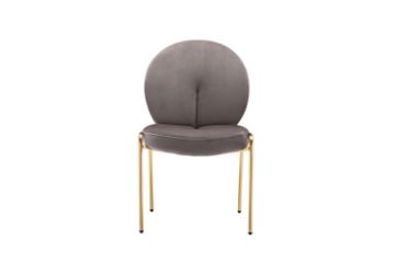 Picture of OLA Velvet Lounge Chair with Golden Legs (Brown)