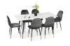 Picture of BIJOK 160 7PC Dining Set (White Marble Finishing)