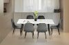 Picture of BIJOK 160 7PC Dining Set (White Marble Finishing)