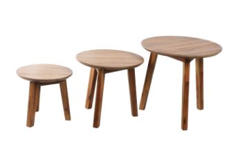 Picture of GRANVILLE Solid Acacia Wood Nesting Side Table
