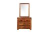 Picture of PHILIPPE 4-Drawer Dresser with Mirror (Rustic Java Colour)