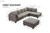 Picture of LIBERTY Sectional Fabric Sofa with Ottoman (Light Grey)