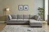 Picture of LIBERTY Sectional Fabric Sofa with Ottoman (Light Grey)