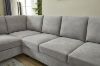 Picture of LIBERTY Sectional Fabric Sofa with Ottoman (Light Grey)